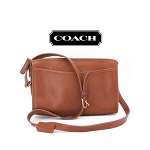 Vintage COACH Purse Taylor Legacy 90s Brown Leather Crossbody Bag USA Made